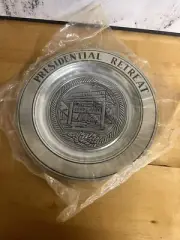 Camp David Presidential Retreat Pewter Plate Wilton Columbia Vintage Political