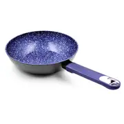 Marburg 24cm Wok Non-stick Coated Frypan Flat Bottom Cookware Induction Blue