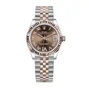 Rolex Datejust 31 Watch 31MM Brown Roman Numerals Dial Rose Gold