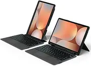 Keyboard Case Compatible with Galaxy Tab S6 Lite 10.4 Inch 2024/2022/2020, Case with Adjustable Landscape/Portrait Stand,Magnetic Detachable Backlit Keyboard with Trackpad