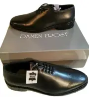 Damen Frost Paris CEO Genuine Leather Dress Oxford Handmade Shoes sz 11 Black