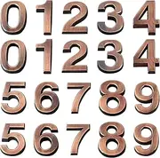 Kepfire 20 Pieces Mailbox Numbers Apartment Door Number Stickers 0-9 Self-Adhesive House Room and Street Address Digits Sign - Bronze