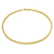 10k Yellow Gold 2mm Franco Box Square Wheat Foxtail Bracelet Chain Mens 8"
