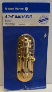 NEW WEST MARINE 4+1/4 INCH BRASS BARREL BOLT BOAT SAIL Model 342503