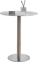Bar Pub Table Round Coffee Table with Stable Frame and Base, End Table Sofa Table Restaurant Pub Table Conference Table Coffee Meeting Table(60x95cm)