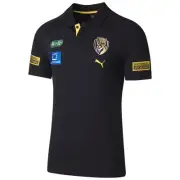 Richmond Tigers 2025 AFL PUMA Mens Team Polo | Black by Sporting House