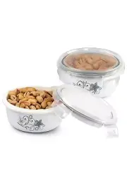 Cello Opalware Storage Container Set 2 pcs, White and Grey