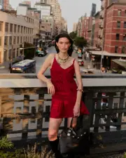 [Belle & Bloom] Sunny Afternoon Embroidered Dress - Red