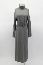 NWT $6995 Brunello Cucinelli 100% Cashmere Knit Dress W/Bead Encrusted Belt W242