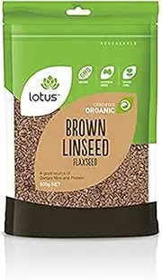 Lotus Brown Organic Linseed Flaxseed 500 g, 500 g