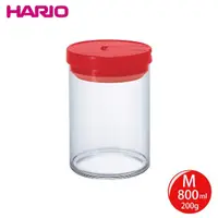 在飛比找momo購物網優惠-【HARIO】咖啡保鮮玻璃罐-紅M(MCN-200R)