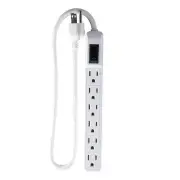 Go Green Power GG-16103MIN 6 Outlet Mini Surge Protector, Pack of 1, White
