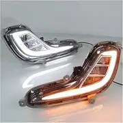 Fog Light LED Daytime Running Lamps For Accent Solaris 2010 2011 2012 2013 Auto Yellow Turn Signal Daylights Car Foglamp
