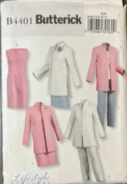 Butterick B4401 Sewing Pattern Lifestyle Wardrobe Size 6-8-10-12 Uncut FF