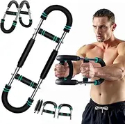 2025 Pro Saker Twister Arm Trainer, Adjustable Power Twister Bar, Chest Shoulder Arm Workout Equipment, Portable Detachable Upper Body Fitness Machine for Home & Gym