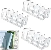 Esforzarse 3 Pieces Clear Acrylic File Sorter, 4 Sections Acrylic Desktop Organizer Holder, Desk File Organizer Holder Clear Desktop File Folder Holder File Organizer Shelf for Book