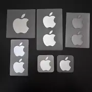 Lot of 9 Apple Mac Stickers 2" 2.5" 3" White Silver Logo Macintosh Decals