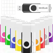 20-Pack 128MB USB Flash Drive, USB Drives 128 MB Bulk Memory Stick JBOS Swivel Thumb Drives Gig Stick USB2.0 Pen Drive for Fold Digital Date Storage, Zip Drive, Jump Drive, USB Stick, Mixed Color