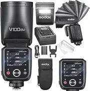 GODOX V100 S GODOX Flash for Sony – Global Shutter,Touchscreen Control,100W TTL Camera Flash GODOX V1 for Sony Upgraded,70 Full Power Consecutive Flashes, Camera Flash for Sony a7iii Flash etc