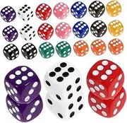 Toddmomy 50pcs Dice Set Sided Game Props for Board Games Parties Lightweight Dice Colors for and Storage for Activities