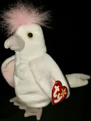 Vintage Ty Kuku Parakeet Bird Parrot Beanie Baby Retired Rare Tag Errors 1997 98