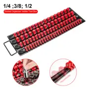 Socket Organizer 1/4 3/8 1/2 Mountable Sliding Holder Set Rail Rack Tool Storage