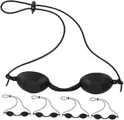 5pcs Protective Goggles Eyepatches Eyemask Eye Masks Facial Masks Portable Eye Goggles Holiday Light Goggles Eye Mask Sleep UV Proof Goggles Safety Goggles Black