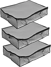 Multi-use Non-woven Foldable Storage Bag 3pcs for Home Bedroom Clothes Storage