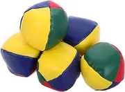 Abaodam 6Pcs PU Round Bean Bags for Colorful Tossing Balls for Games Durable Comfortable for Family Fun Enhances Coordination Physical Skills