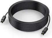Optical Audio Cable 35 feet, Digital Audio Optical Cable Ultra-Thin Cord, Toslink SPDIF Fiber Optic Cable Compatible with TV Sound Bar Home Theater PS4 Xbox Samsung Vizio Bose