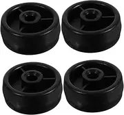 4pcs Fitness Equipment Roller Track Rollers Plastic Fitness Roller Fitness Roller Wheel Heavy Duty Plastic Roller Wheelchair Accessory Wheels Fixed Pulley Exercise Roller Black Pa