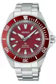 Seiko Prospex Samurai Diver Red Dial Stainless Steel Watch SRPL11