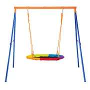 Swing Sets for Backyard 40in Saucer Swing Seat A-Frame Metal Stand 440lbs