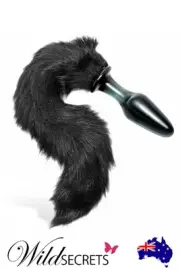 NEW Tailz 4 inch Long Fox Tail Glass Butt Plug, Sex Toy, Wild Secrets