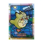 真愛日本 日本製琉璃拼圖 綠龍貓撐傘飛翔 龍貓 TOTORO 豆豆龍 宮崎駿 208片 水晶拼圖 拼圖 透明PVC拼圖 益智遊戲 收藏 擺飾 4970381185626