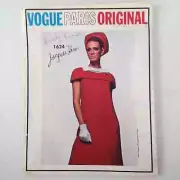 VTG Vogue 1624 Jacques Heim Sewing Pattern UNCUT Dress Shoulder Cape 31" Bust
