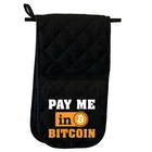 Pay Me In Bitcoin Investor Trader Mitt Kitchen Glove Mitts Double Oven Gloves