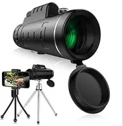40X60 Monocular Telescope Handheld Adults 10x FMC Broadband Green Film Waterproof Scope Single Hand Focus for Bird Watching Hunting Camping