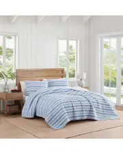 Tommy Hilfiger 136 Thread Count Dreamy Plaid Cotton Printed Quilt Set