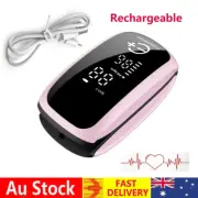Rechargeable Finger Pulse Oximeter Blood Oxygen Saturation Monitor Heart Rate AU