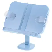 Adjustable Book Holder with 180°Rotating Base Book Stand for Reading Blue