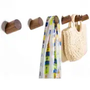 Wall Hooks, Natural Wood Coat Hooks Wall Mounted (2 Pack) - Rustic Wall Coat ...