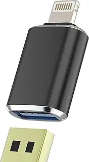 Lightning Male to USB Female Adapter for iPhone 14 13 12 Pro Max for Apple MFi Certified for iPad PC OTG 3.0 Data Transfer Cable Connectors Lighting Digital Camera Astature Memory Card Reader