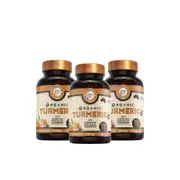 Therapeia Australia Organic Turmeric X with Curcumin, Frankincense and White Willow 120 Vcaps 3 Pack