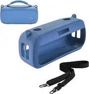 Soundlink Max Case, Silicone Case Cover for Bose SoundLink Max Portable Bluetooth Speaker Protective Carrying Case Bag with Shoulder Strap (Blue 2)