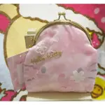 日版﹝SANRIO ORIGINAL﹞限定※HELLO KITTY凱蒂貓※粉紅色【櫻花KITTY大臉】雙珠扣式零錢包