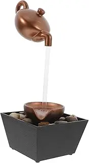 VINTORKY Mini Desk Waterfall Fountain with Led Lights Solar-Powered Home Decor Accessory Relaxation Water Feature Ideal for Tabletop