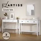 Artiss Console Table Hallway Table With Storage Drawers White Entry Table
