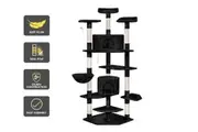 BEASTIE Cat Tree Scratcher Furniture Tower 203cm Black