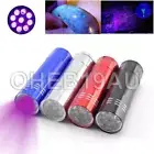 9 LED UV Ultraviolet Flashlight Flash Torch Light lamp blacklight 26H